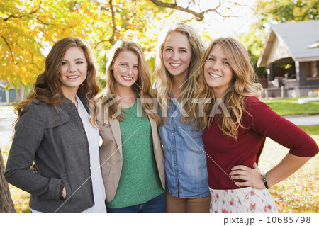 Waist up portrait of four friends Waist up portrait of four friends 10685798
