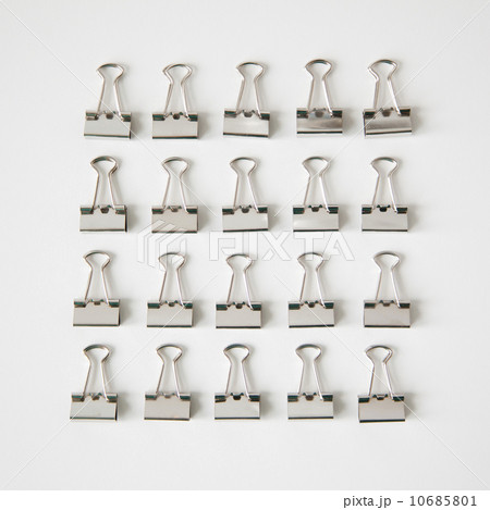 Studio Shot of rows of Paper Clips Studio Shot of rows of Paper Clips 10685801