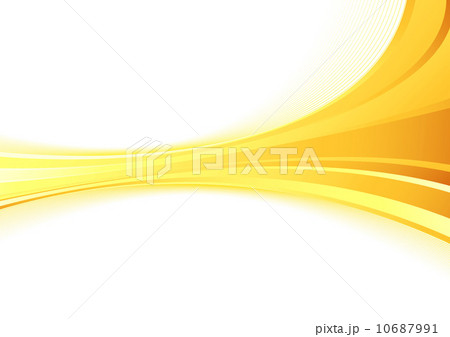 Golden metal wave on a white background 10687991