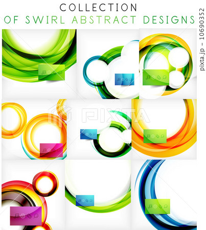 Set of vector colorful swirl motion templates Set of vector colorful swirl motion templates 10690352