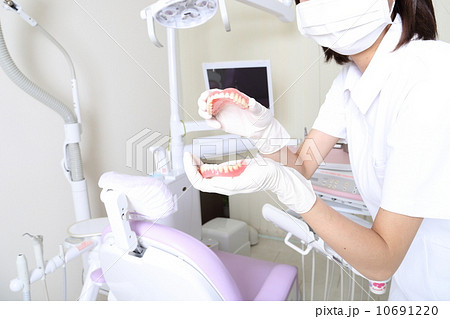 入れ歯を持つ歯科医（歯科助手、衛生士、技工士） 10691220