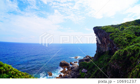 沖縄 宮古島 ムイガー断崖の写真素材