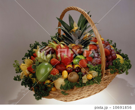 Basket with berries, vegetables and fruit Basket with berries, vegetables and fruit 10691856