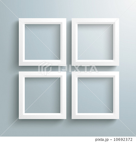 4 White Frames Silver Background PiAd 10692372