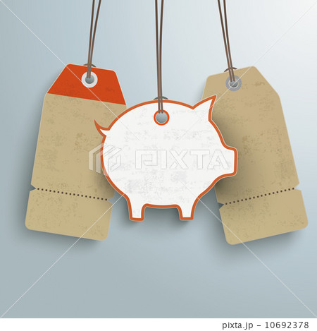 3 Vintage Price Stickers Piggy Bank Silver Background PiAd 3 Vintage Price Stickers Piggy Bank Silver Background PiAd 10692378