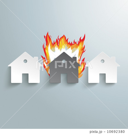 Three Paper Houses Fire PiAd 10692380