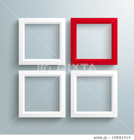 3 White 1 Red Frames Silver Background PiAd 3 White 1 Red Frames Silver Background PiAd 10692414
