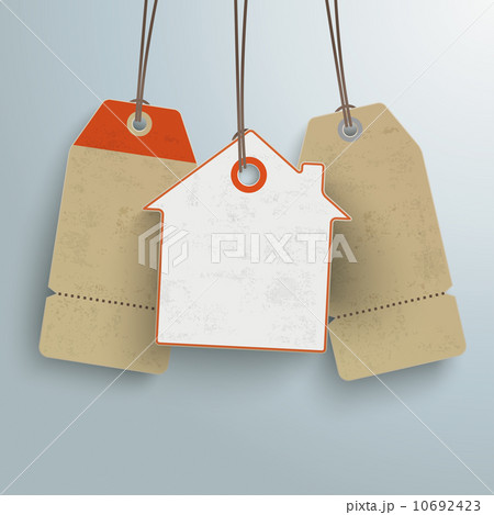 3 Vintage Price Stickers House Silver Background PiAd 10692423