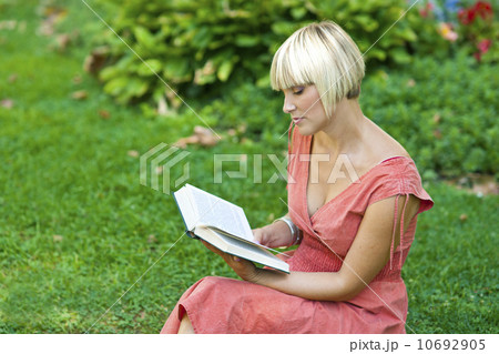 woman reading book 10692905