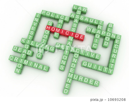 3d imagen, Homicide and crime concept 10693208