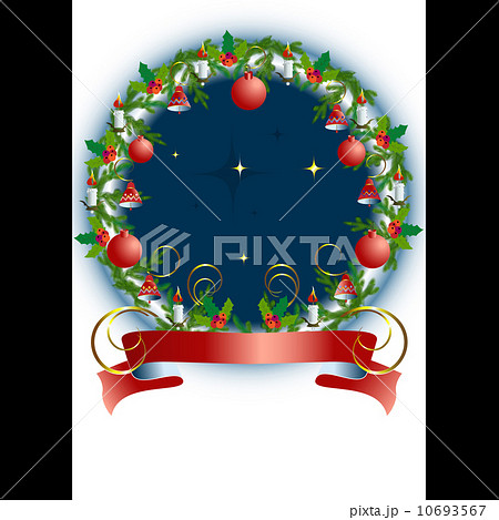 Christmas is round  frame with toys and holly wreath. 10693567