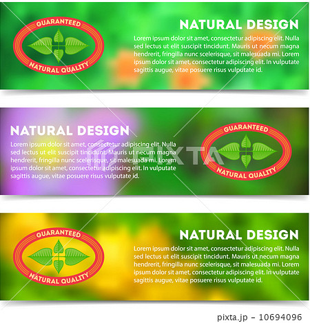 Set of eco banners with flat vintage label Set of eco banners with flat vintage label 10694096