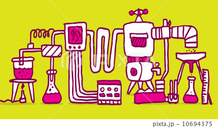 Chemistry elements together in an experiment lab 10694375
