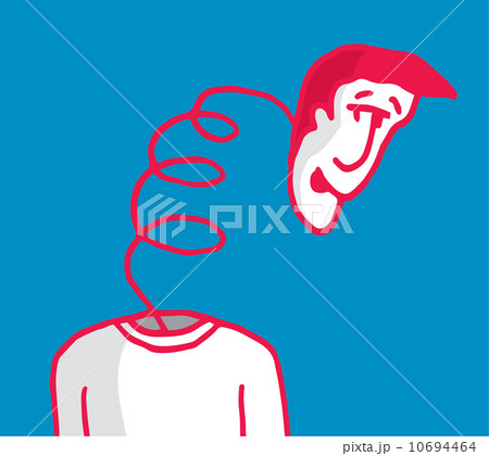 Man with his head on a spring Man with his head on a spring 10694464