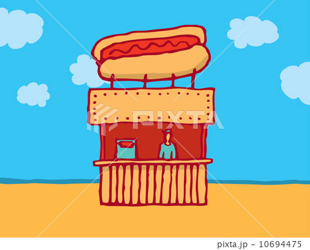Hot dog parlor at the beach 10694475