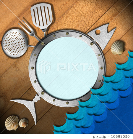 Seafood Menu with Metal Porthole 10695030