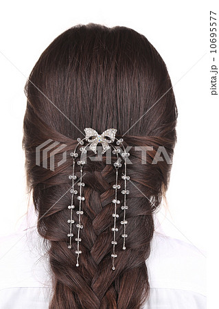 Female head with braided hair Female head with braided hair 10695577