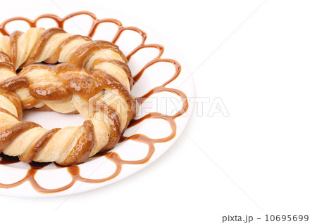 Beautiful knot-shaped biscuit. Beautiful knot-shaped biscuit. 10695699