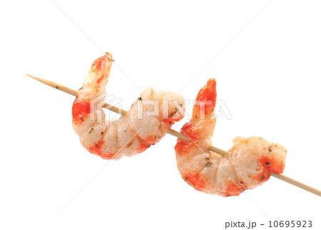 Grilled shrimps on a stick. Grilled shrimps on a stick. 10695923