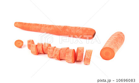 Fresh carrot and slices. Fresh carrot and slices. 10696083