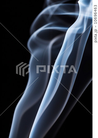 White smoke on black background. 10696463