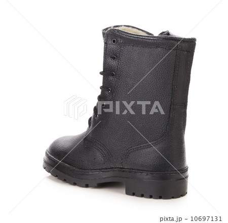 Side view of leather man's boot. Side view of leather man's boot. 10697131