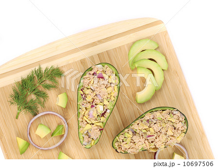 Avocado salad with tuna. 10697506