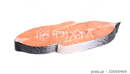 Two fresh salmon steaks. 10698469