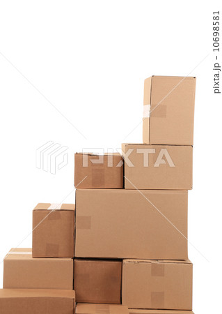 Stack of cardboard boxes. Stack of cardboard boxes. 10698581