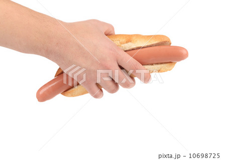 Hand hold hotdog Hand hold hotdog 10698725