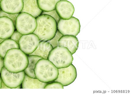 Close up fresh green sliced cucumber. Close up fresh green sliced cucumber. 10698819