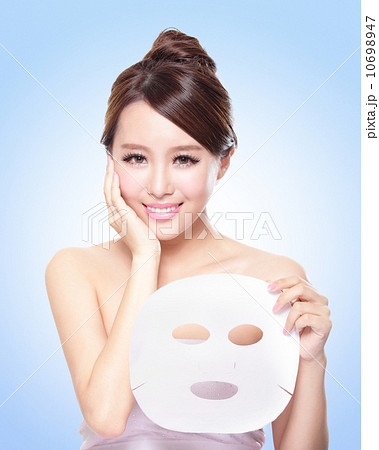 happy Young woman with cloth facial mask happy Young woman with cloth facial mask 10698947