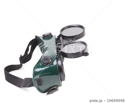 Closeup of welding glasses. Closeup of welding glasses. 10699096