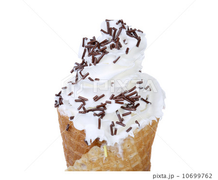 Soft serve ice cream. Sprinkles chocolate. 10699762
