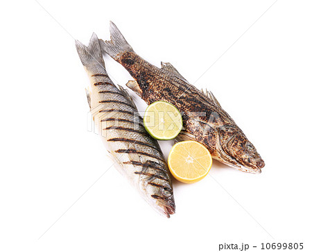 Two grilled seabass. Two grilled seabass. 10699805
