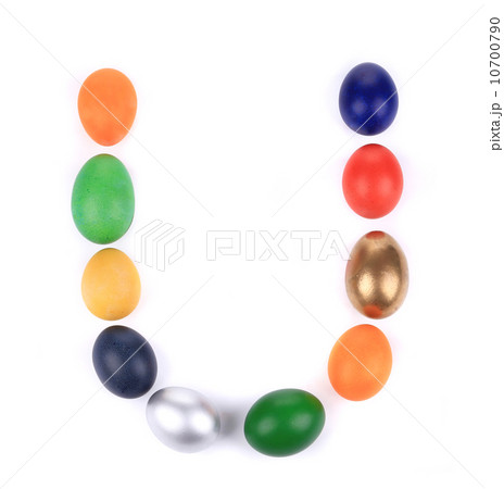 Letter U from the eggs for easter. 10700790