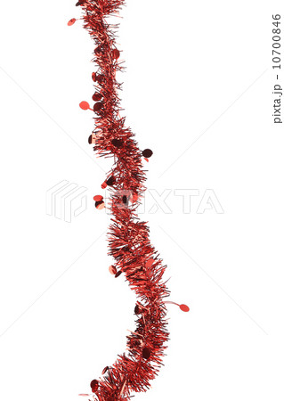 Christmas red tinsel. 10700846