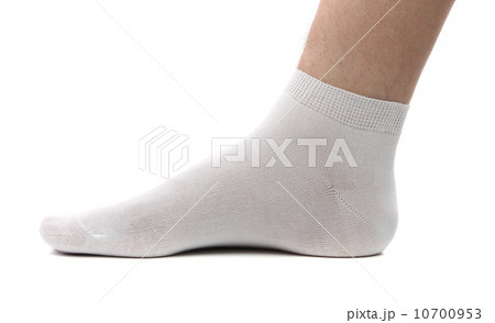 Sock and foot. Isolated. 10700953