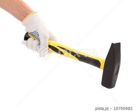 Man hand with hammer 10700982