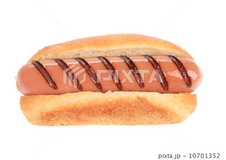 Close up of grilled hot dog. 10701352