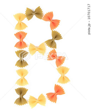 Letter B from the colorful pasta. 10701717