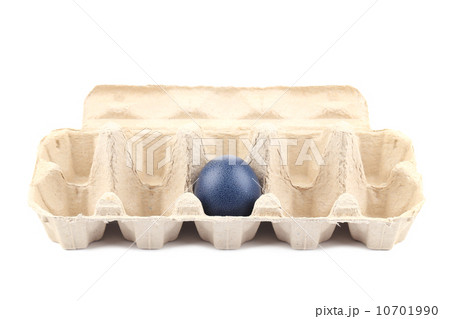 Cardboard box with Easter colored egg. 10701990