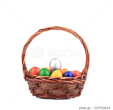 Easter eggs in a basket. Easter eggs in a basket. 10702624