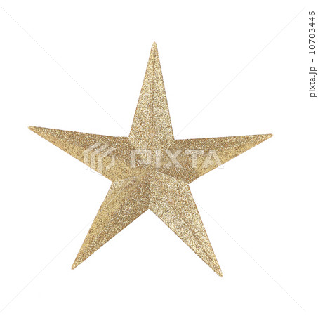 Golden star christmas decoration. 10703446