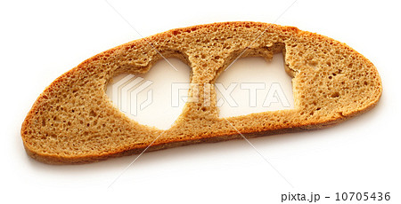 Slice of bread in house and heart form Slice of bread in house and heart form 10705436