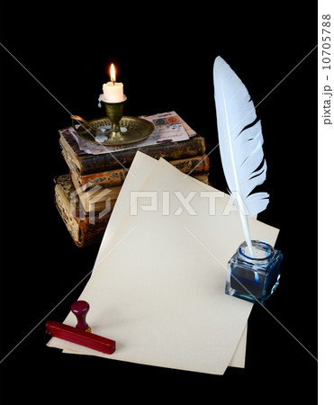 Still life with vintage writing instruments 10705788