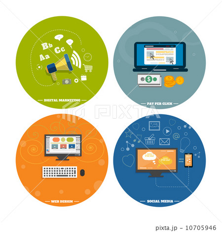 Icons for web design, seo, social media Icons for web design, seo, social media 10705946