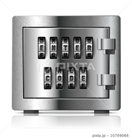Realistic steel safe icon security concept 10709066