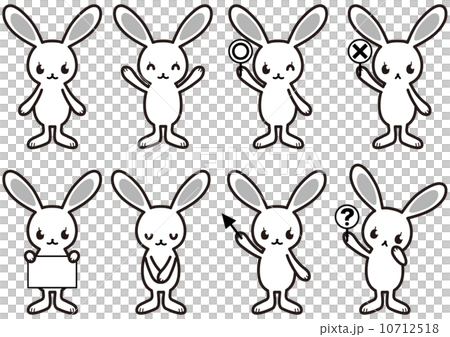 Usagi pose collection (black and white) Usagi pose collection (black and white) 10712518