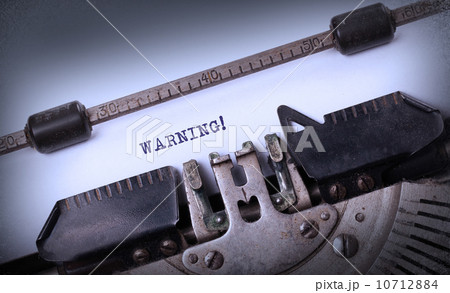 Vintage inscription made by old typewriter 10712884